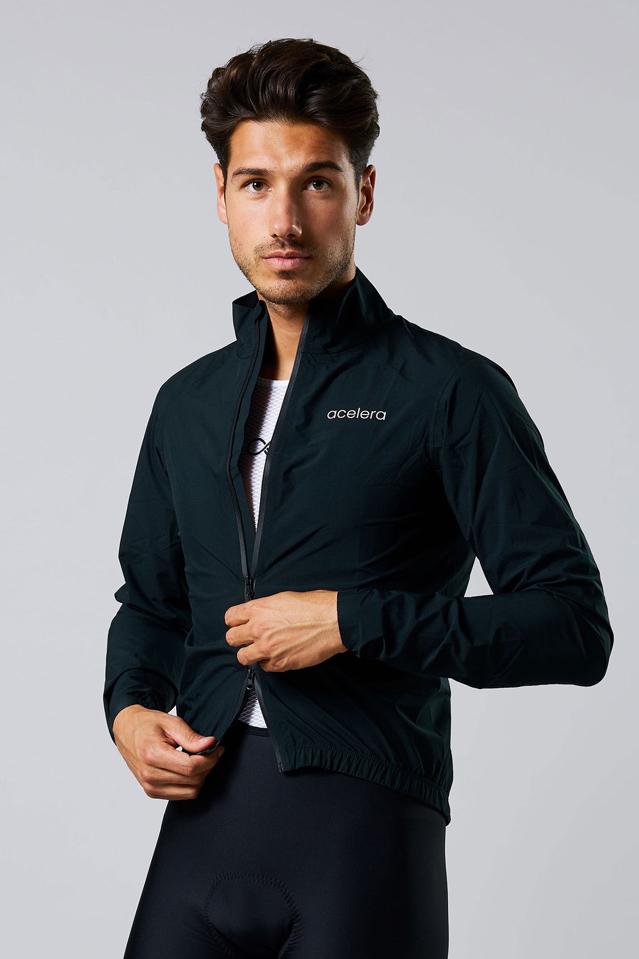 Heren Pro Waterdicht Regenjack Wielershirts Acelera.cc