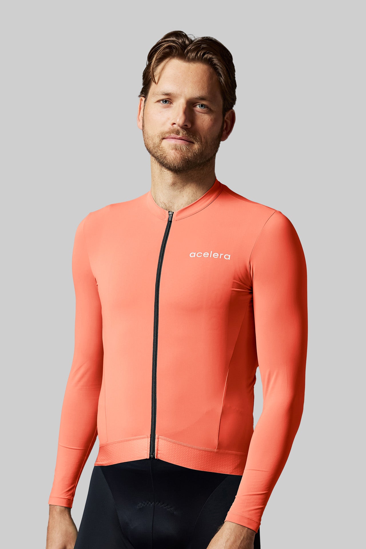 Heren Pro Summer Fietsshirt Lange Mouw Wielershirts Acelera.cc