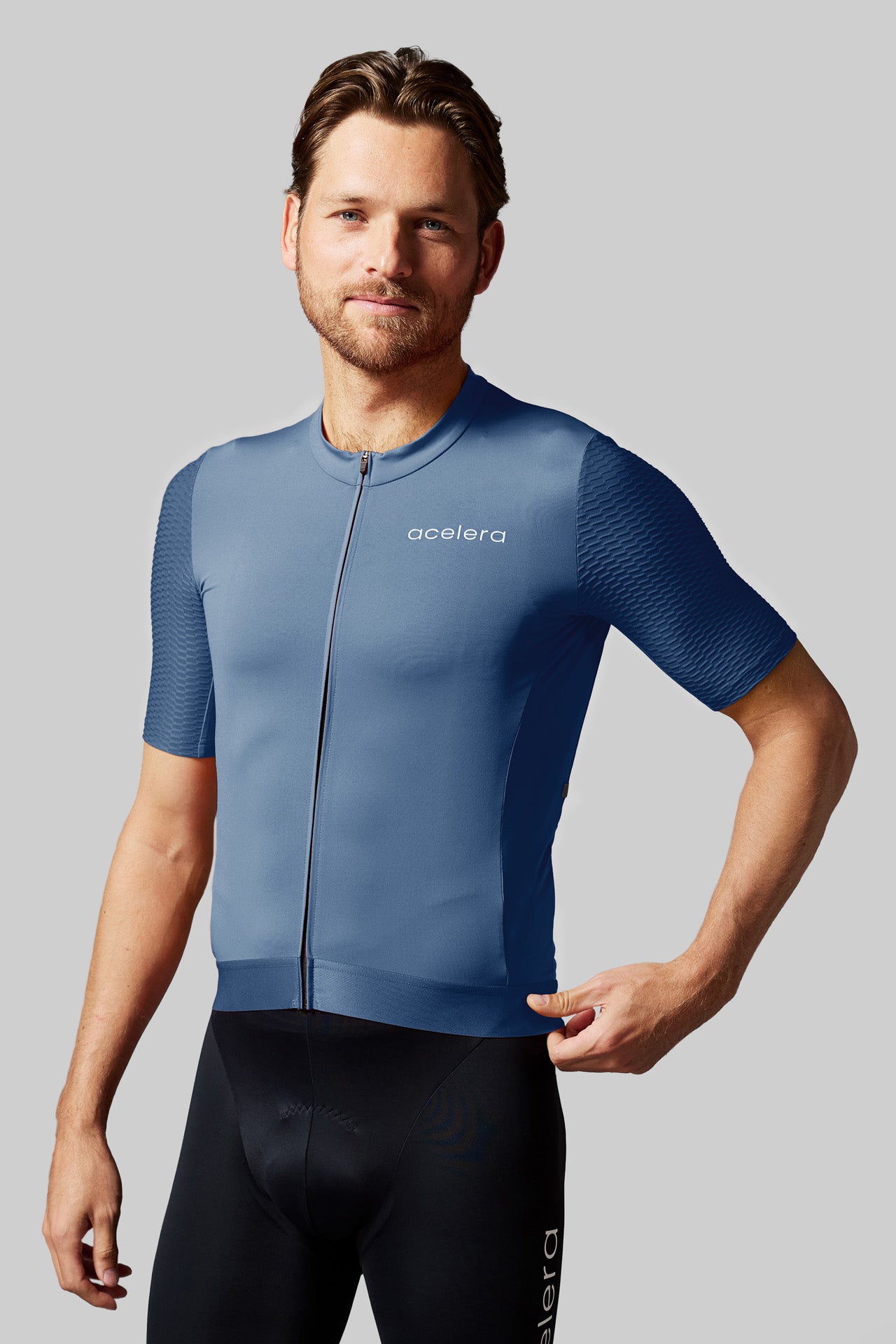 Heren Pro Fietsshirt Korte Mouw Wielershirts Acelera.cc