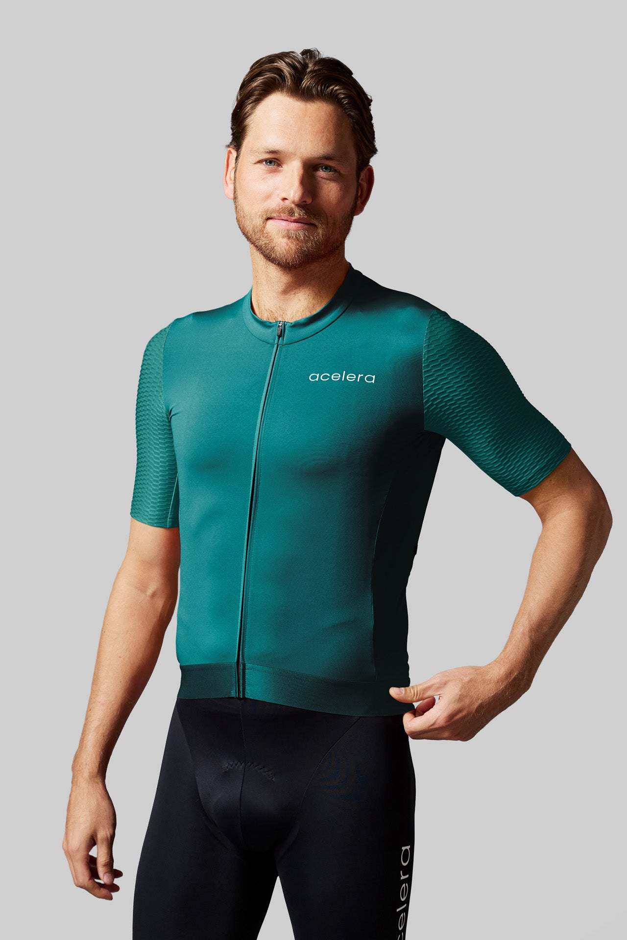 Heren Pro Fietsshirt Korte Mouw Wielershirts Acelera.cc