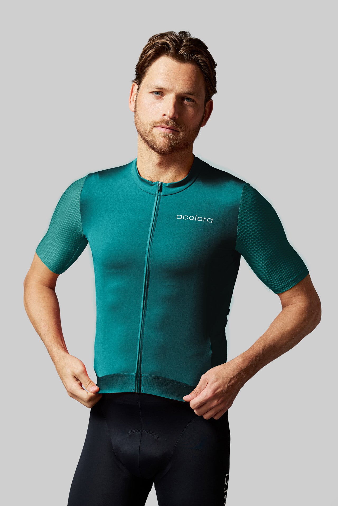 Heren Pro Fietsshirt Korte Mouw Wielershirts Acelera.cc