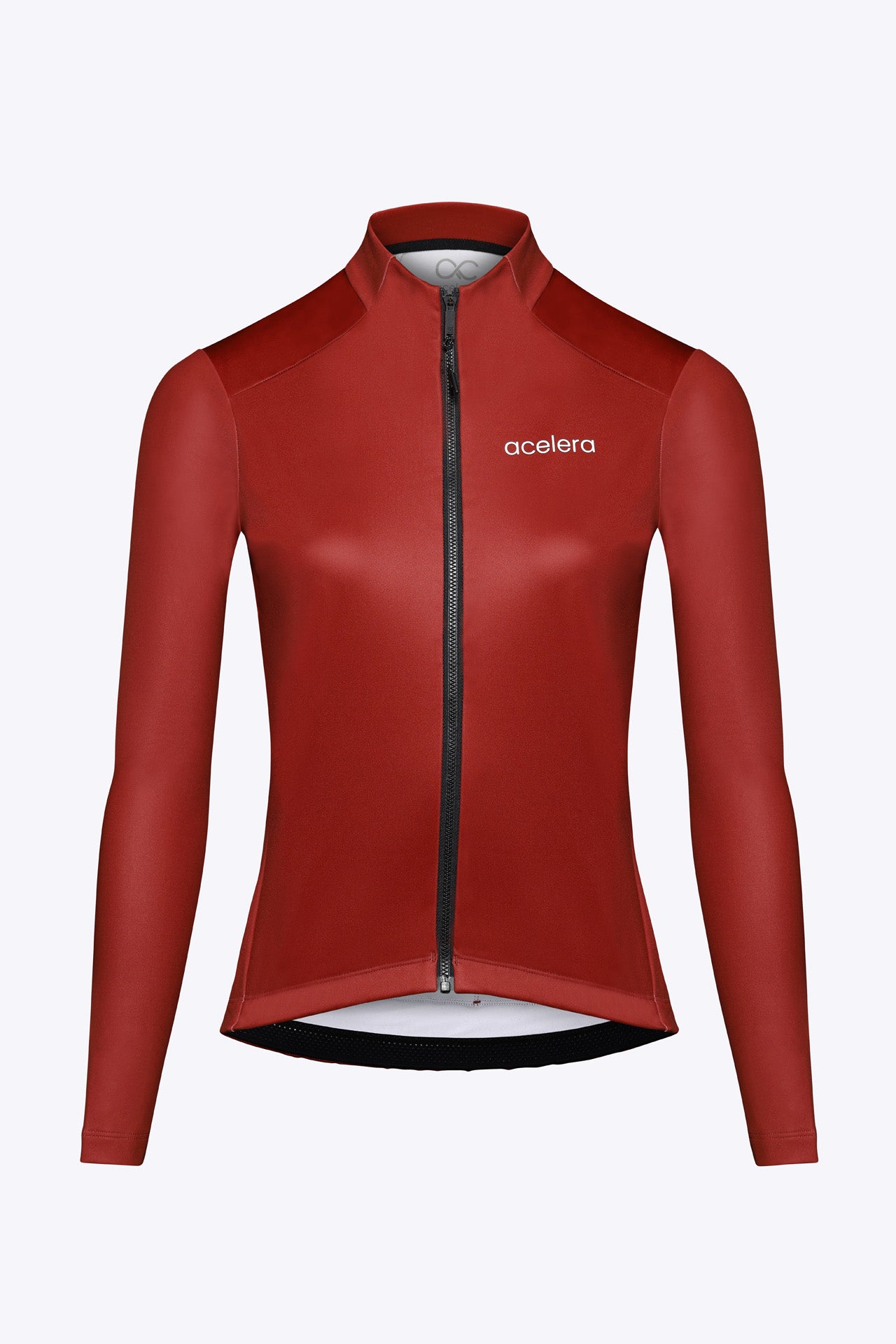 Dames Intermediate Fleeced Fietsjacket Wielershirts Acelera.cc Burgundy Red XS