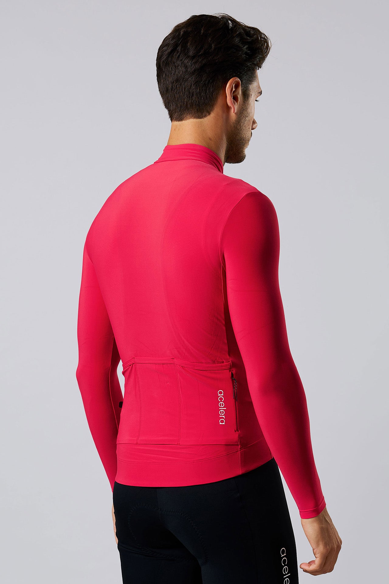 Heren Pro Fietsshirt Lange Mouw Lined Wielershirts Acelera.cc