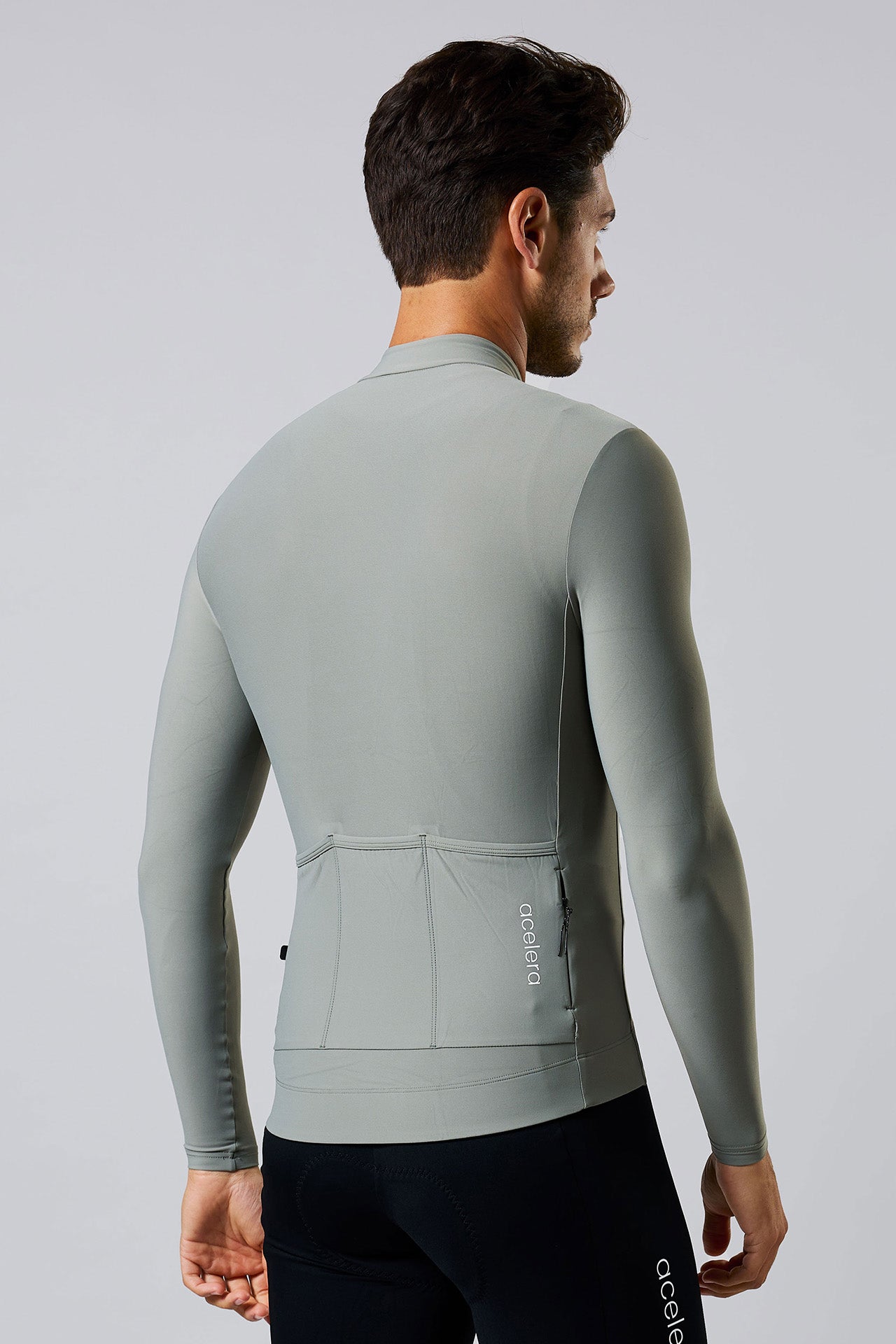 Heren Pro Fietsshirt Lange Mouw Lined Wielershirts Acelera.cc