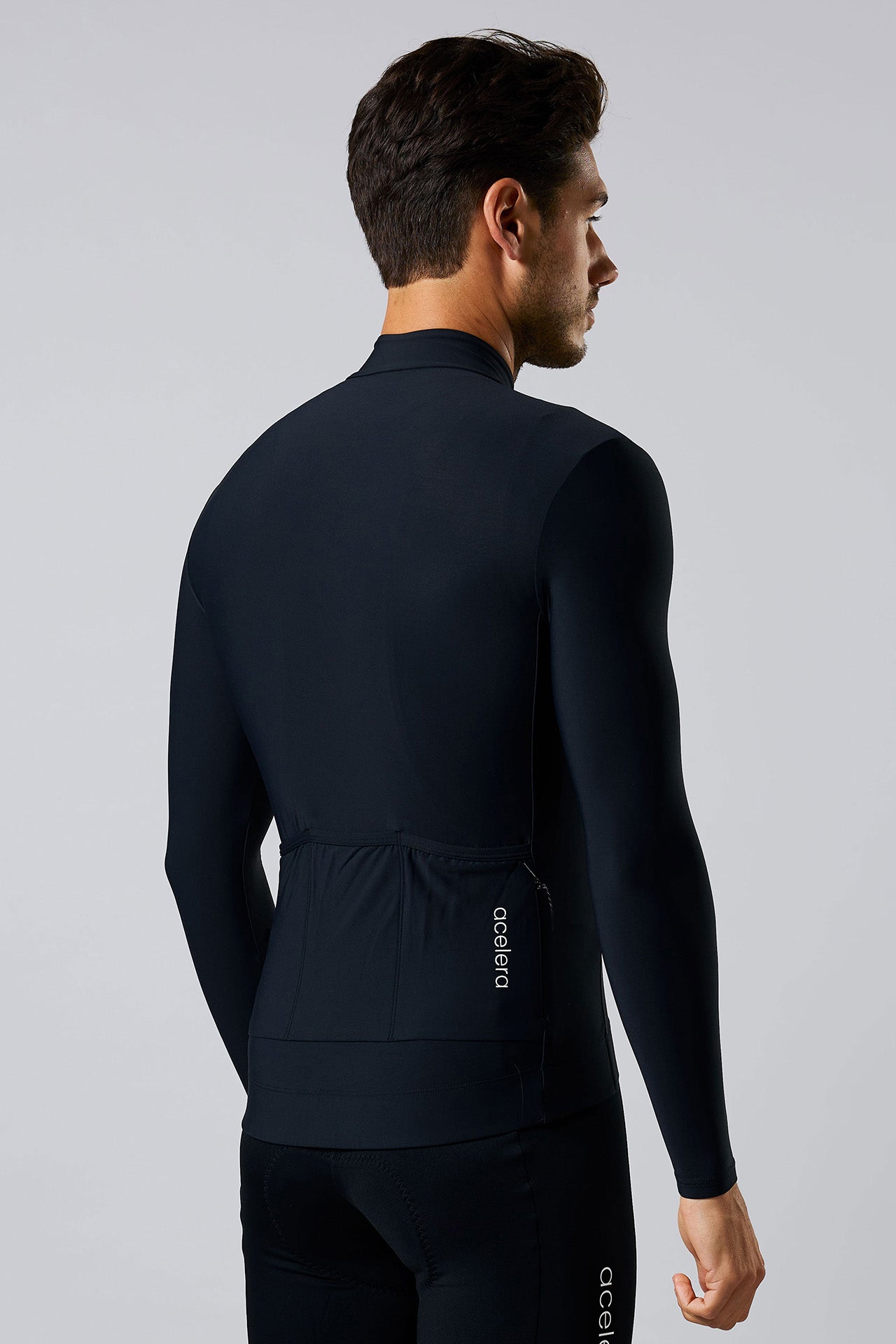 Heren Pro Fietsshirt Lange Mouw Lined Wielershirts Acelera.cc