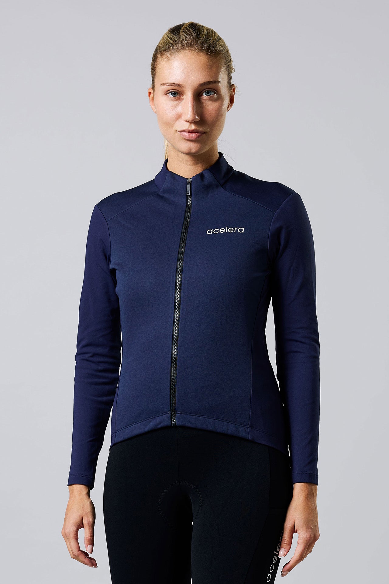 Dames Intermediate Fleeced Fietsjacket Wielershirts Acelera.cc