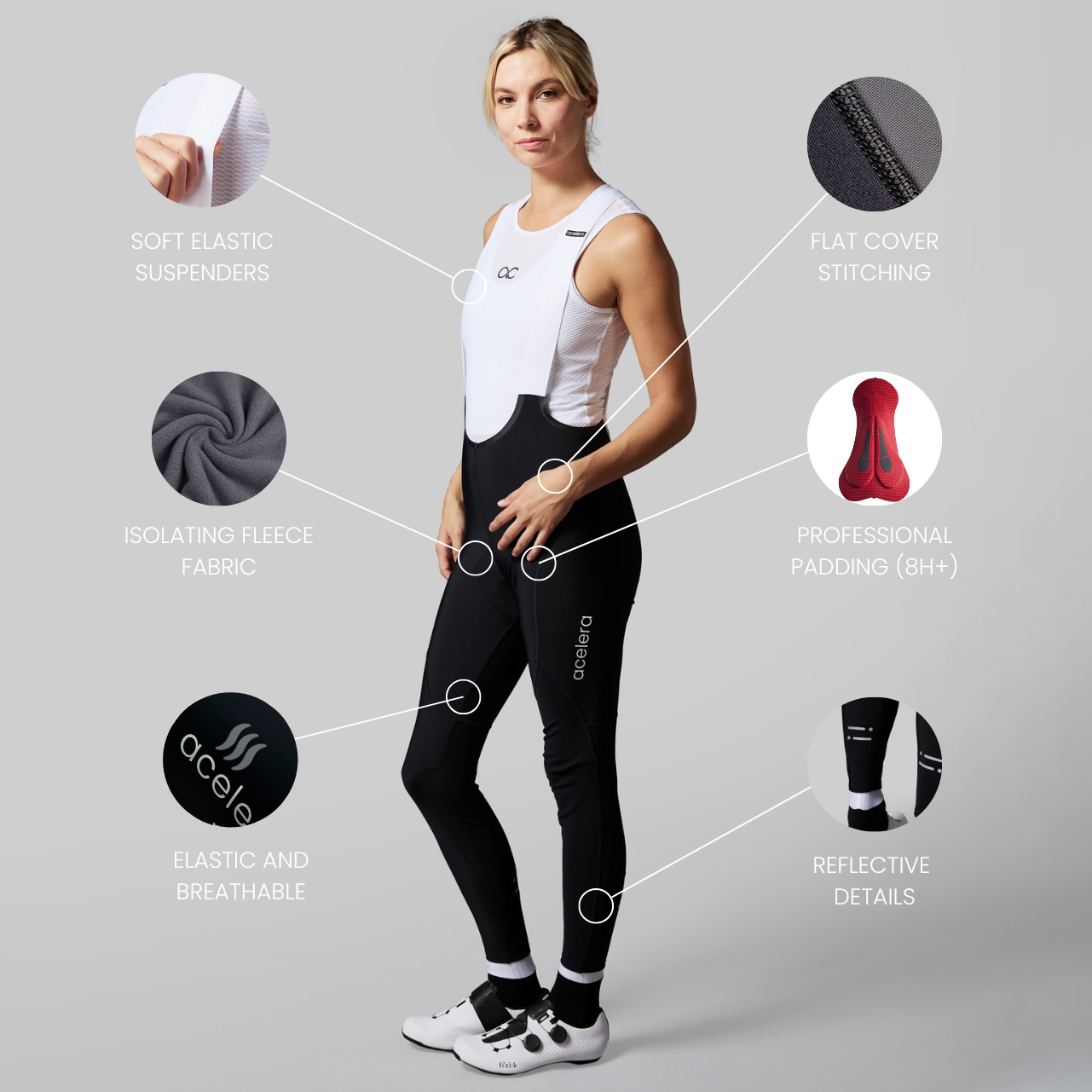 Dames Pro Fietsbroek Lang