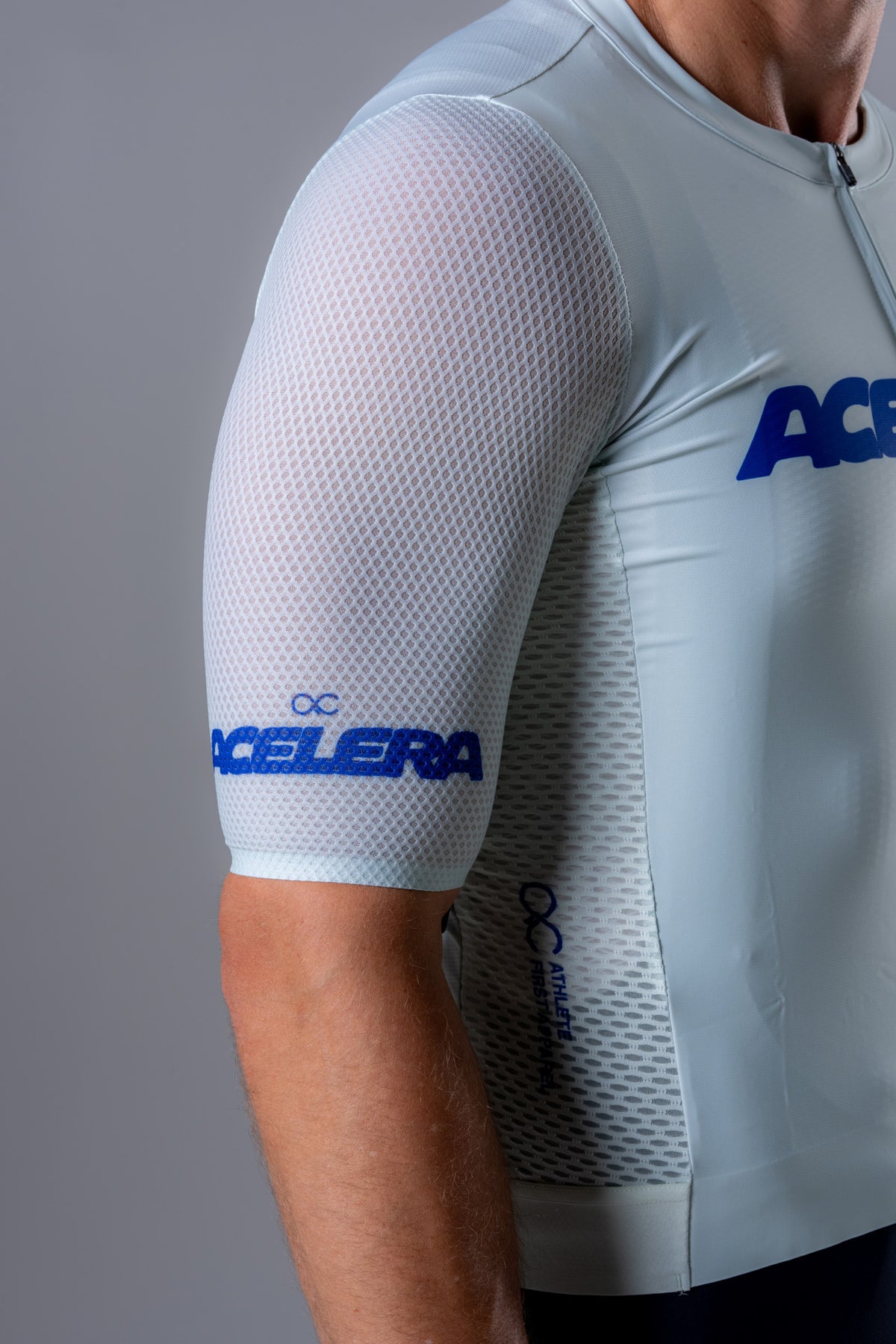 Acelera Men Pro cycling jersey Short Sleeve - Soft Mint Detail #Color_Soft Mint