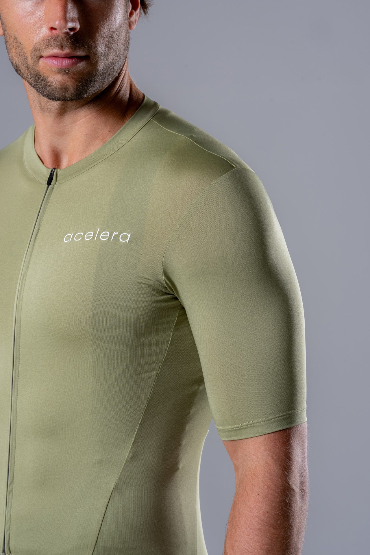 Acelera Heren Essential Fietsshirt Korte Mouw - Pistachio Detail #Color_Pistachio
