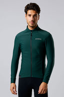 Acelera Signori Intermediate Giacca da ciclismo Deep Winter - Verde Vista frontale #Color_Green
