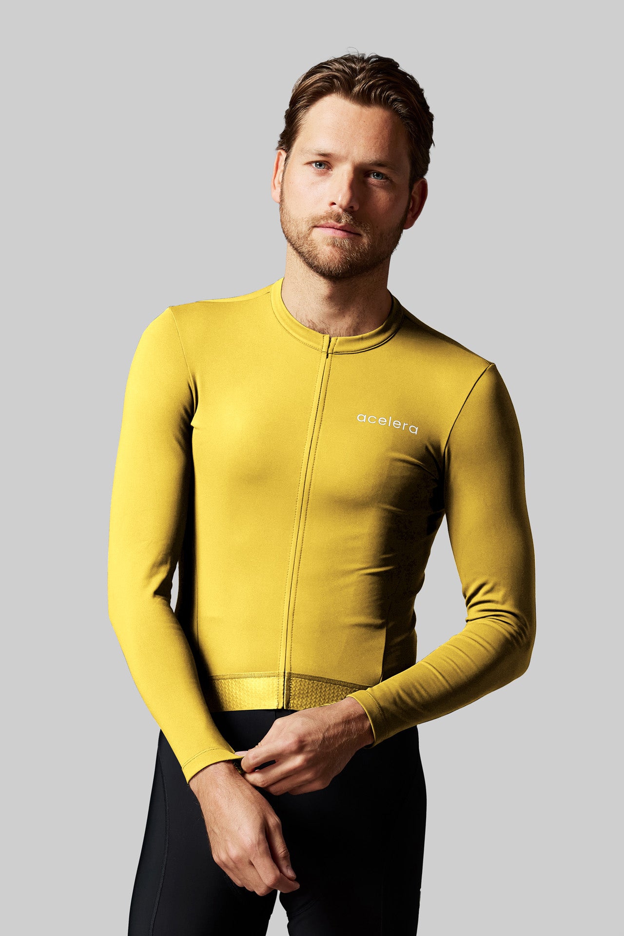 Men's Fleeced Long Sleeve Yellow