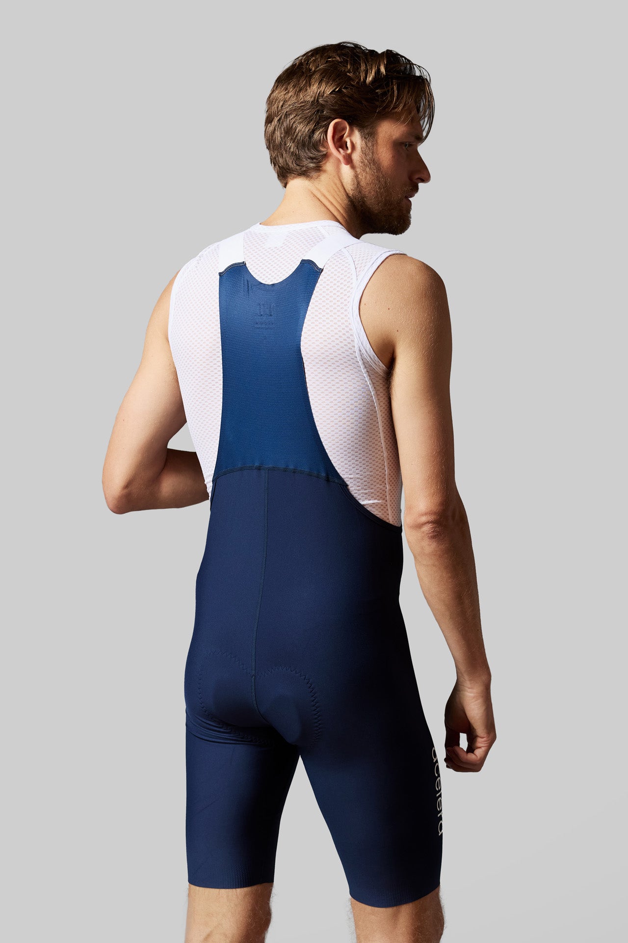 Men's Intermediate Cycling Bib Navy Blue