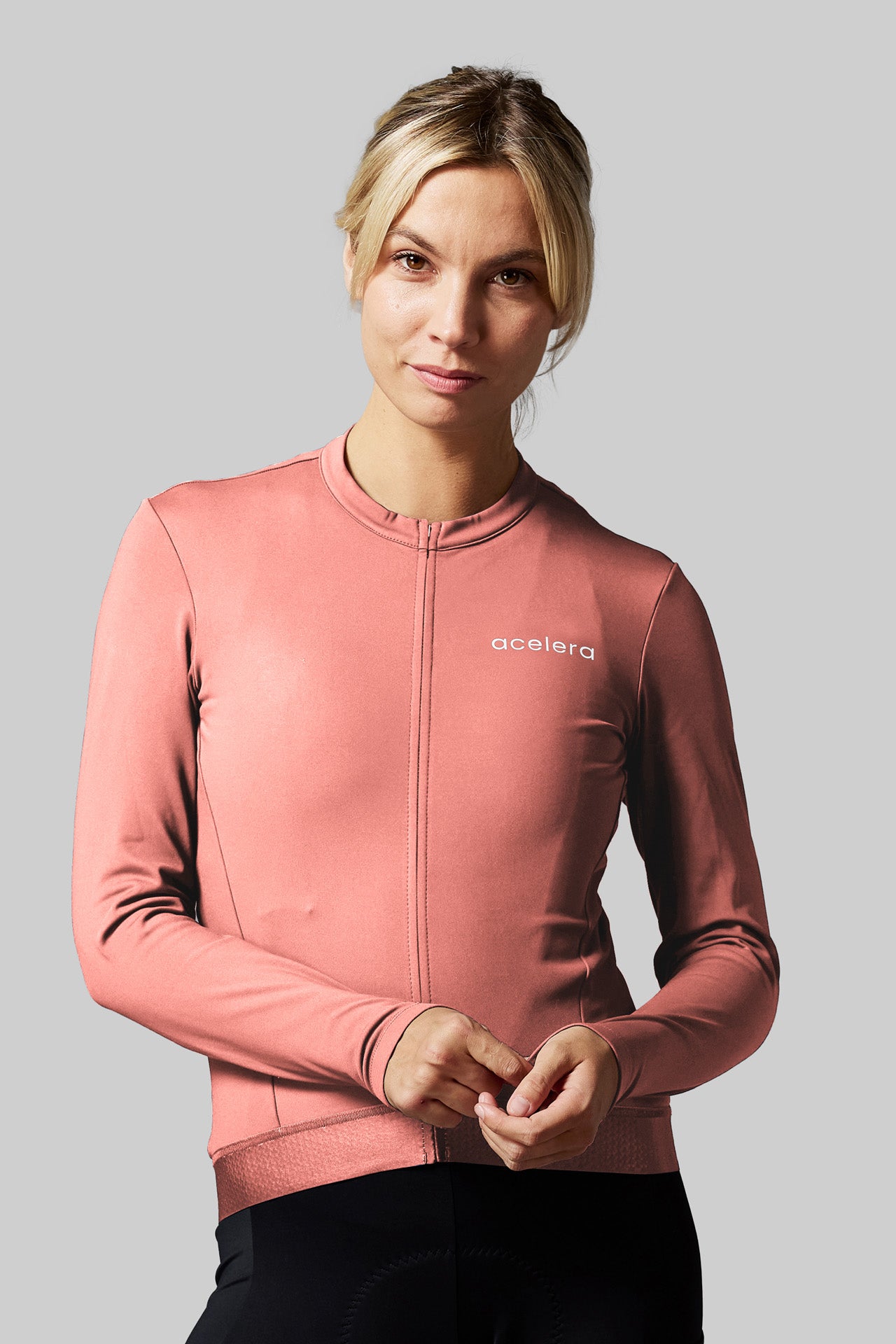 Damen Pro Fleece-Radtrikot Langarm