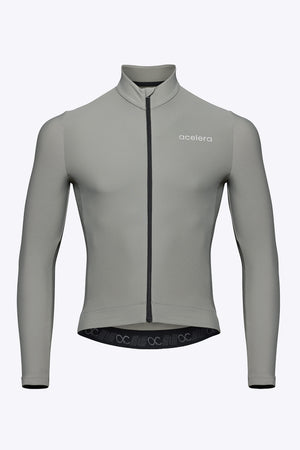 Jersey de ciclismo Pro para homem, manga comprida, forrado