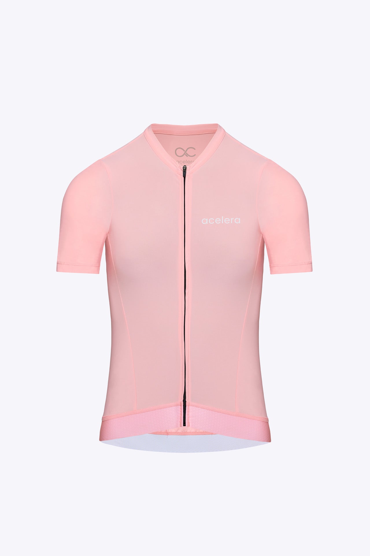 Dames Intermediate Fietsshirt Korte Mouw Wielershirts Acelera.cc Blush Pink XS