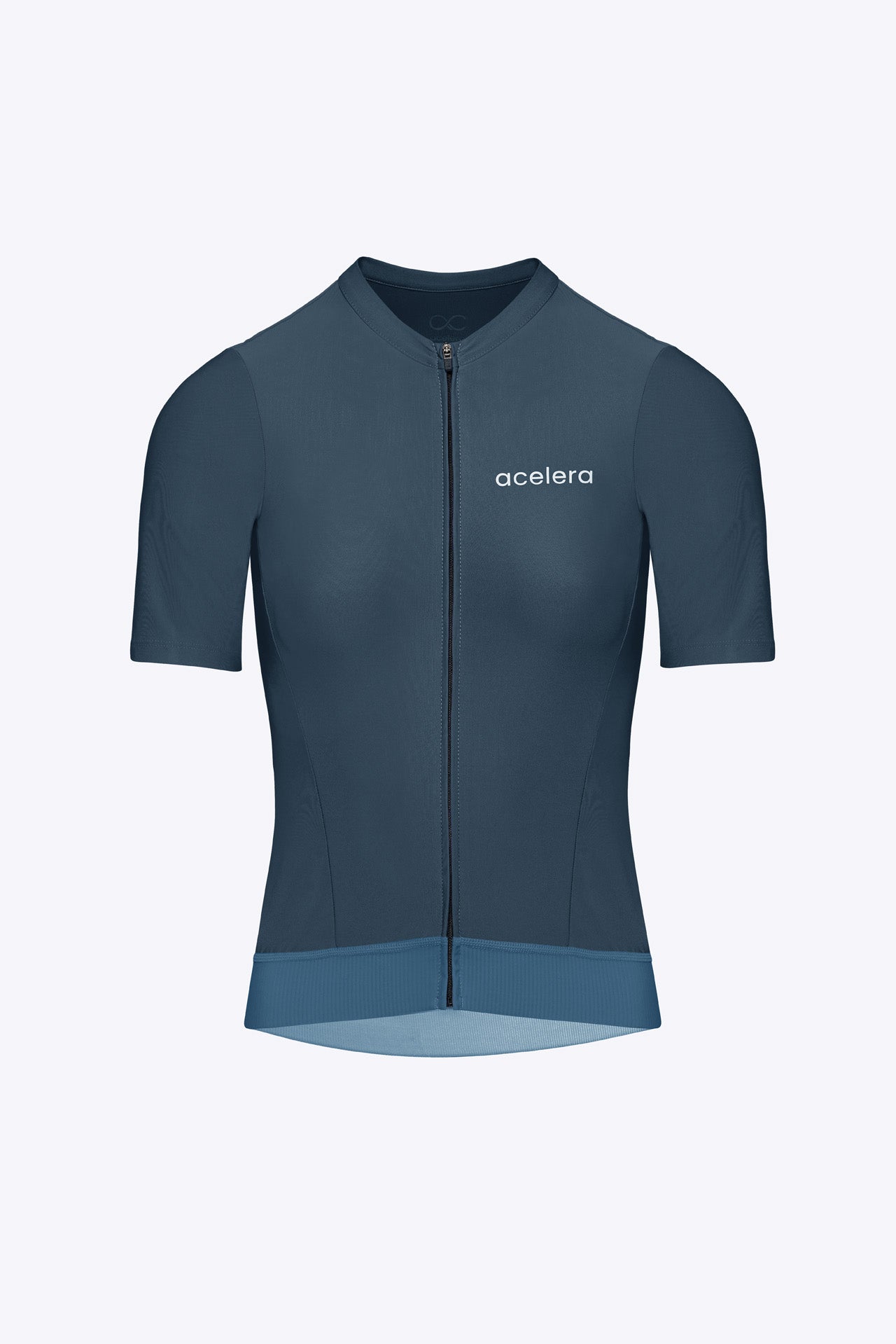 Dames Essential Fietsshirt Korte Mouw Wielershirts Acelera.cc Granite Grey XS
