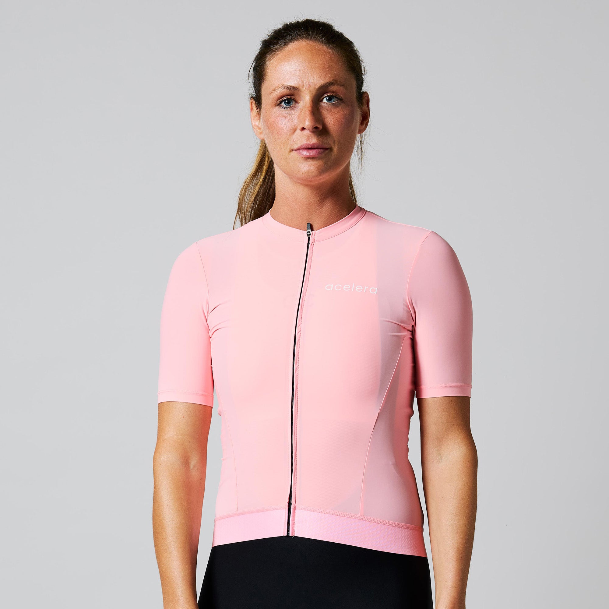 Dames Intermediate Fietsshirt Korte Mouw Wielershirts Acelera.cc