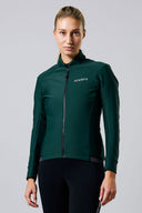 Acelera Women Intermediate Jacket Deep Winter - Verde Vista Frontal #Color_Green