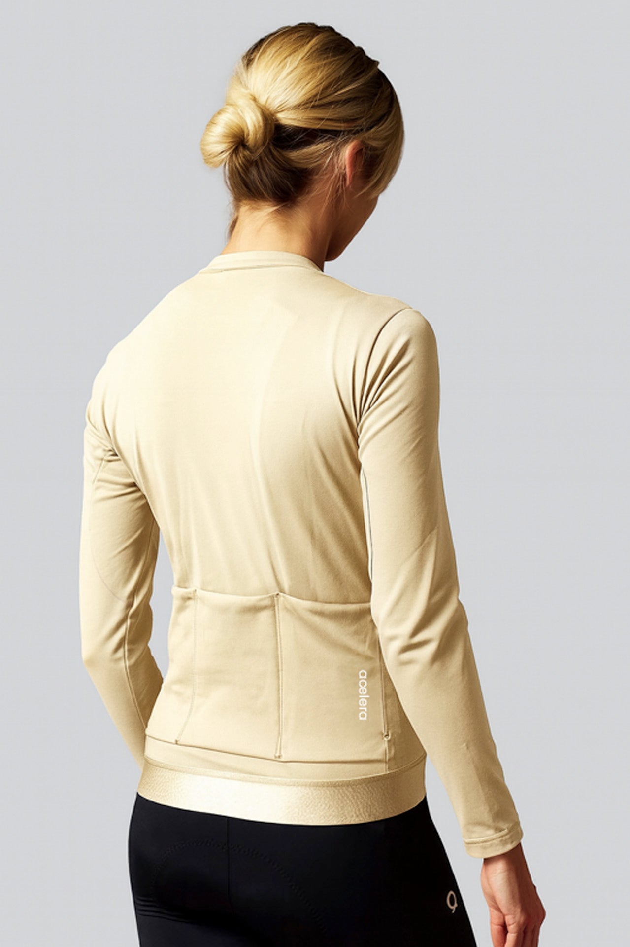 Dames Pro Fleeced Fietsshirt Lange Mouw