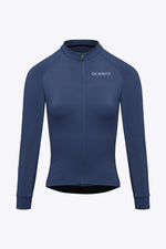 Acelera Dames Essential Fietsshirt Lange Mouw Thermo Fleece - Peacock Blue Product Shot #Color_Peacock Blue