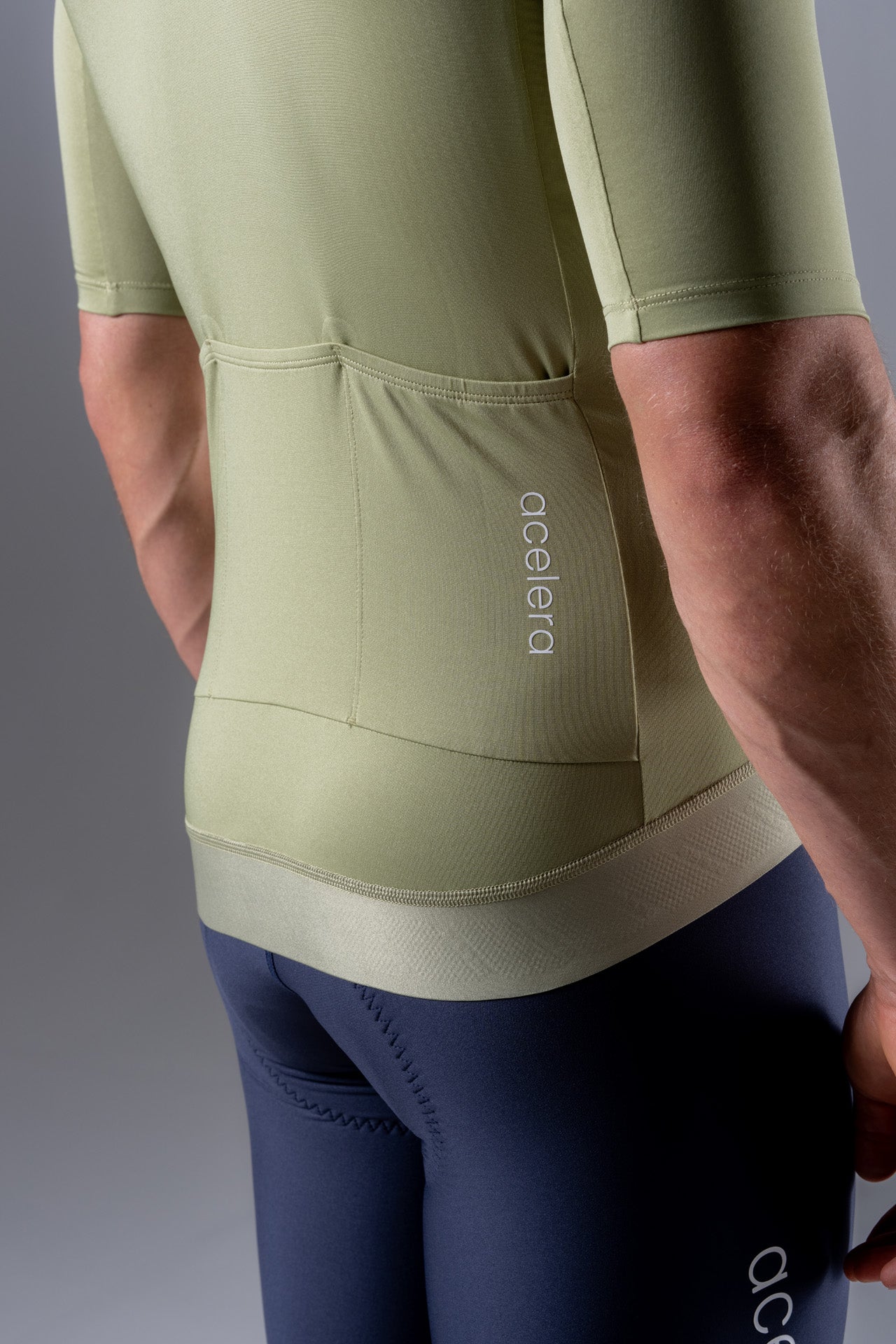 Acelera Heren Essential Fietsshirt Korte Mouw - Pistachio Detail #Color_Pistachio